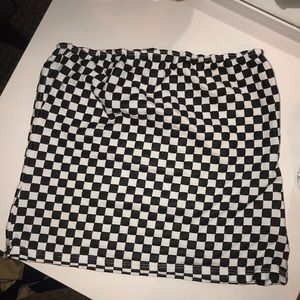 checkered crop top